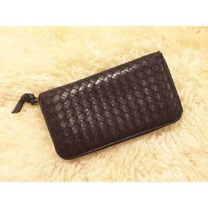 Bottega Veneta Intrecciato Long Wallet Brown